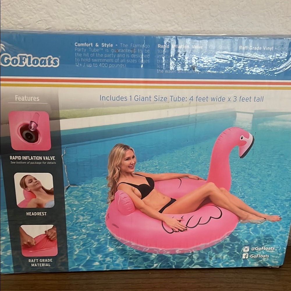 GoFloats Pink Flamingo Pool Float